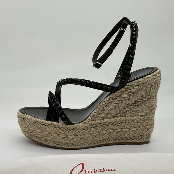 Christian Louboutin Black Studded Platform Sandals - Picture 4 of 16